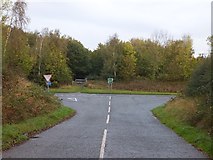 SJ4866 : Hockenhull Lane crossing A51 by David Smith