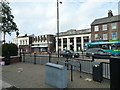 Bus stop in Dunstable town centre