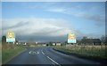 NO6065 : Speed restriction signs on B966 by Stanley Howe