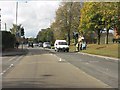 Pelican crossing on Barons Cross Road