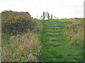 Steps to lane for Coatham Marsh Nature Reserve viewpoint