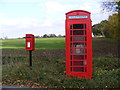 TM4281 : Telephone Box & Moll's Lane Postbox by Geographer