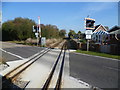 Looking across Burmarsh Road level crossing