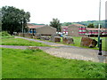 Line of boulders on a Caerphilly housing estate