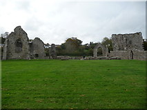 SN1645 : Part of the ruins of St Dogmaels Abbey by Jeremy Bolwell