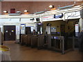 The ticket barrier at Perivale station