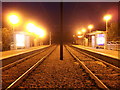 Harrington Road Tram Halt at night