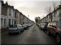 Looking westwards in Gains Road