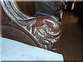 TF3244 : St  Botolph's - Choir Stall Carvings - 8 by Rob Farrow