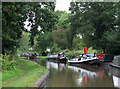 Narrowboats south-east of Preston Brook Tunnel, Cheshire