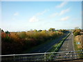 Looking west along the A47 at Acle