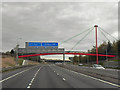 NS7373 : Footbridge Over M80 by David Dixon