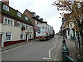 Articulated lorry in the High Street