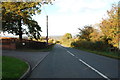 Downhill on Highwood Road towards Uttoxeter