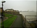 Thames shore at Grays looking east