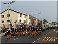 The Crimson Arrow Pipe Band leading the 2011 Remembrance Day Parade at Newcastle, Co Down