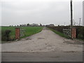 Entrance and driveway to Bawk House and Farm