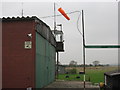 Hangar, Windsock & Control Tower at Ashcroft Farm private airstrip