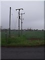 Electricity poles and Footpath