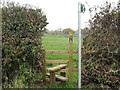 Stile & Footpath to Church Hill