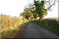 Looking along Yarlet Lane towards Marston from the A34