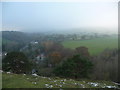 The car park at Loggerheads Country Park from the viewpoint