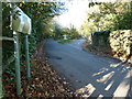 Park road on the right meets Sandy Cross Lane