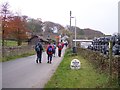 Stone signpost at Houlker