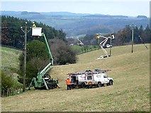 NY8162 : Installing a new electricity transmission line. by Oliver Dixon