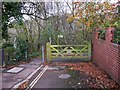 Gate to footpath at the end of Velwell Road