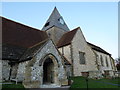 TQ3215 : St. Margaret, Ditchling: church porch by Basher Eyre