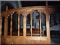 TQ3215 : St. Margaret, Ditchling: detail on the rood screen by Basher Eyre
