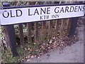 Sign for Old Lane Gardens, Effingham