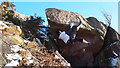 SK2161 : Rock climber on rocks below Cliff farm by Jamie Lilleman