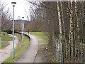 Part of the old station platform and the cycle path at Ballater