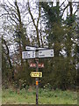 Roadsign  on the B1117 Hoxne Road