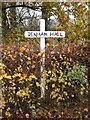 Denham Hall sign