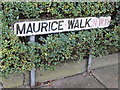 Street sign, Maurice Walk NW11