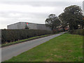 Farm buildings and driveway at The Longpools