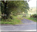 Access lane to Ty Coch Farm north of Penycae