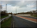 The A618, Pleasley Road goes over the M1