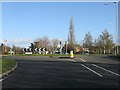 A38 roundabout at the access for Webbs of Wychbold