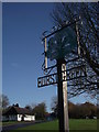 Hurst Green Village Sign (close-up)