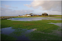SD4868 : Flooded field, Bolton-le-Sands by Ian Taylor