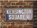 Sign for Kensington Square, W8