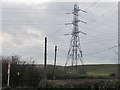 SE3630 : Criss-crossing wires, Newsam Green by Christine Johnstone