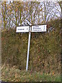 TM2771 : Roadsign on the B1116 Laxfield Road by Geographer