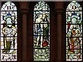 TQ4671 : St John the Evangelist, Church Road, Sidcup - Stained glass windows by John Salmon