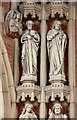 TQ4671 : St John the Evangelist, Church Road, Sidcup - Statues by John Salmon