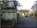 Looking towards the entrance of Brompton Cemetery